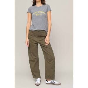 NEW SUNNY SOMEWHERE sunny athletic dept femme crewneck top in heather grey